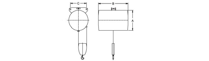 BH32010雙繩氣動平衡器結構尺寸圖片
