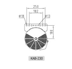 KAB-230型氣動平衡器尺寸圖 KAB-230型氣動平衡器尺寸圖